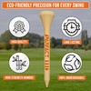 ParFact Golf Tees Wooden | Pack of 120 | Durable