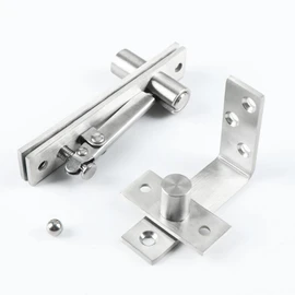 LAGALO One Set Door Pivot Hinges Rotation Hidden Door Shaft Pivot Hinges Heavy Duty,Heavy Duty Secret Door Concealed Rotating Door Hinge for Living Room Doors,Cabinets, Wardrobes, Bookcase-L Shape