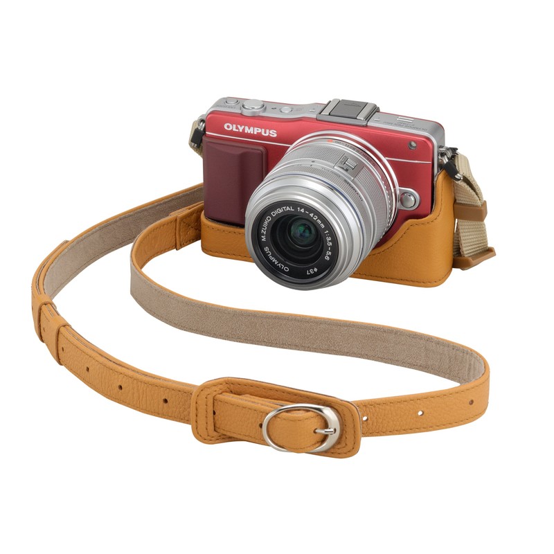 OLYMPUS ボディジャケット PEN E-PL6/E-PL5/E-PM2用 ライトブラウン CS-38B LBR