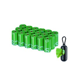 Typlastics Poop Bags for Dog Waste, 270 Count, with Dispenser, Unscented, 18 Pack of 15, Lime Green, 13 Inch x 9 Inch