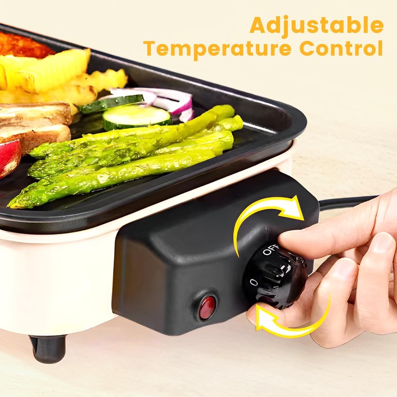 Electric Indoor Grill 1500W, YOHAWJAN 2 in 1 Smokeless Indoor