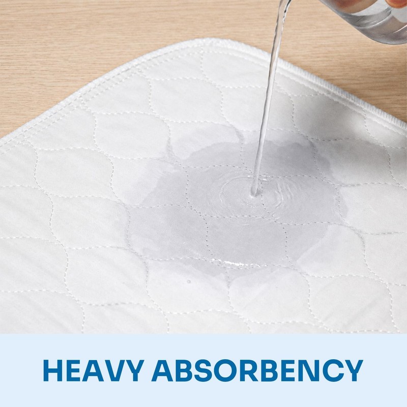 Heavy Absorbency Bed Pad, Washable and Reusable Incontinence Bed Underpads,