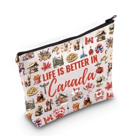 WCGXKO Canada Souvenir Makeup Bag Canada Trip Gift Canada Culture Gift Canada Travel Gift (Canada Bag CA)