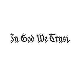 in God We Trust Decal Vinyl Sticker Auto Car Truck Wall Laptop | Carbon Fiber | 5.5" x 0.8"