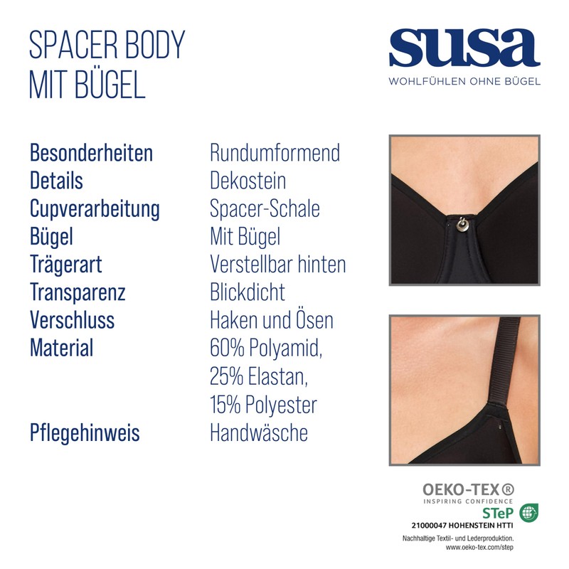 Susa Catania Women's Spacer Underwire Body - Moulded 85C