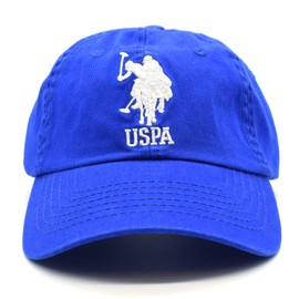 U.S. POLO ASSN. Gorra de Beisbol Ajustable con Logo icónico USPA al Frente para Hombre o Unisex | Modelo USRCAP-47-230 (Azul Rey)