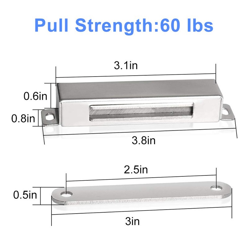 Strong Cabinet Magnets for Closure 60 lbs 3 Pack -