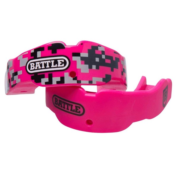Battle Youth Mouth Guard (2 Pack), Pink Camo