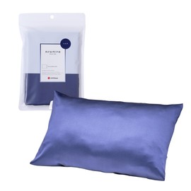 nishikawa PJ95855605 Newmine Silk Pillow Case, 35.4 x 17.7 inches (90 x 45 cm), Washable, 100% Silk, Beauty Sleeping, Made in Japan, Navy