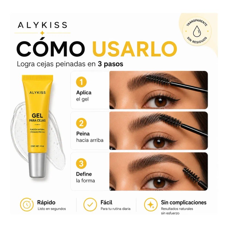 Gel Para Cejas Ceja Guapa Color Transparente Impermeable
