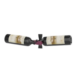 VintageView Helix Dual 5 | Minimalist Wall Mounted Metal Wine Rack (Matte Black, Standard)