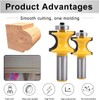 HOHXEN 1/2'' Shank Bullnose Router Bit,3/4'' Dia Half Round Blade,for