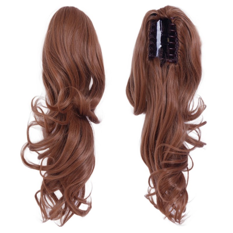 Rugelyss Long Wavy Light Brown Pigtail Wigs for Women with
