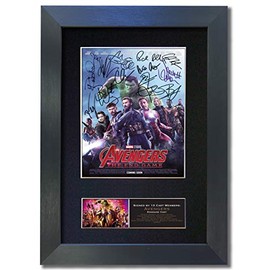 AVENGERS Endgame Signed Reproduction Autograph Mounted Photo Quality Print A4#810