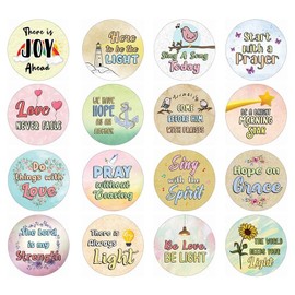 NewEights Motivational Light Up Stickers (5 Sets X 16 Designs) - Christian Stocking Stuffers for Kids, Boys, Girls - Great Gifts for Party Favors, Sunday School Classroom Rewards