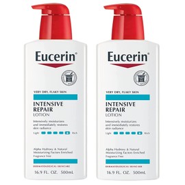Eucerin Intensive Repair Body Lotion, Lotion for Very Dry Skin, 16.9 Fl Oz Pump Bottle - Pack of 2