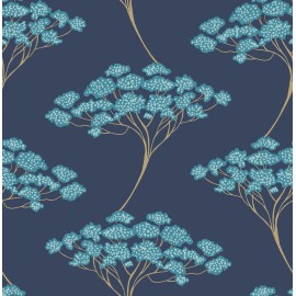 Brewster Home Fashions Kenneth James 2671-22409 Banyan Navy Tree Wallpaper