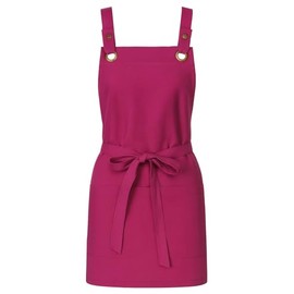 Tracy Professional Apron – Bleach Proof, Water Resistant, Cross-Back Smock with Pockets for Stylists & Estheticians- Fuchsia