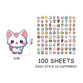 CWPFVQA 100 Cute Graffiti Stickers, Cartoon Stickers, Waterproof Decorative Stickers, Can Be Used to Decorate Notebooks, Computers, Scooters and Motorcycles