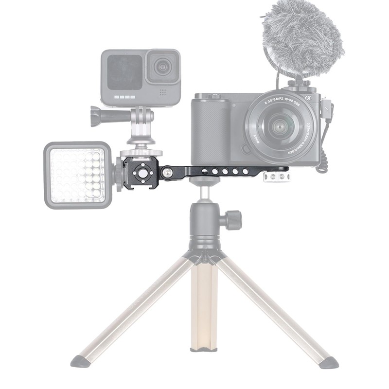 NICEYRIG Triple Cold Shoe Extension Mount with 6.35mm Screws Compatible