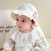 Baby Girl's Flower Sun Hat - Spring/Autumn Style, 6 Months-2 Years Size/Light Yellow 3ea