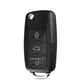 3 Buttons Car Key Fob Cover Replacement Fits for Volkswagen Vw Golf Mk6 Beetle Caddy Jetta Polo Seat Leon Skoda Sharan Touran Transporter Octavia Remote Key Case