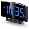 GOLOZA GOLOZA Digital Alarm Clock for Bedrooms with Modern Curved