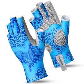 PLUSINNO Fishing Gloves, UPF50+ Sun Gloves UV Protection Kayak Gloves Sun Protection Gloves Men Women for Kayaking, Hiking, Paddling, Driving, Rowing