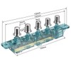 uxcell MQ205 AC 250V 4 Amp 5 Pushbutton Piano Type