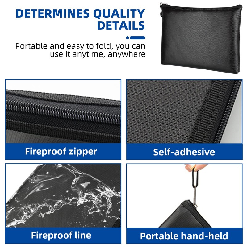 Document Bag Safe Fireproof Waterproof Fireproof Document Box Money Bag