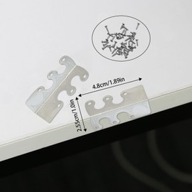 Skiffers Baseboard Corner Protectors, 12PCS Vintage Metal Corner Solid Brass Board Corner for Decorative Cover, Suitable for Living Room Bedroom and Kitchen Decorative Accessories (Silver)