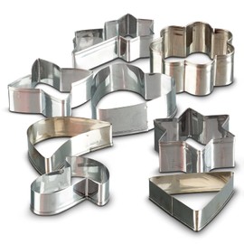 Ekco | Set de Cortadores de Galletas 8 Piezas de Acero Inoxidable – Espesor 0.3 mm – Color Metal