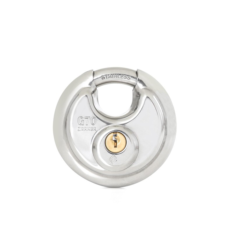 Zarker G70 Heavy Duty Stainless Steel Keyed Discus Padlock –