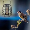 Iron Cage Bird Feeder Metal Bird Food Dispenser Hanging Feeding