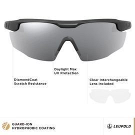 Leupold Sentinel Performance Eyewear with Matte Black Frames and Shadow Gray Flash Lenses