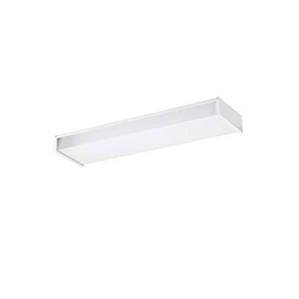 Seagull 59136LE-15 Traditional Two Light Flush Mount from Drop Lens Fluorescent Collection in White Finish, 24.00 inches