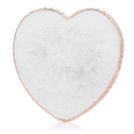 Resin Nail Art Palette Heart Shape Polish Makeup Palettes Nail Painting Mixed Color Palette (White)