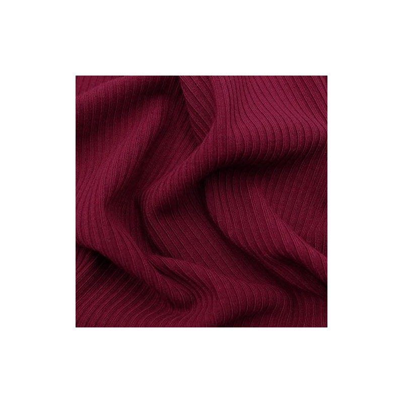 Ruby Solid 4x2 Rib Knit Fabric by The Yard