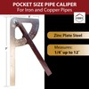 Pocket Sized Pipe Caliper, for Iron Pipe and Copper Tubing