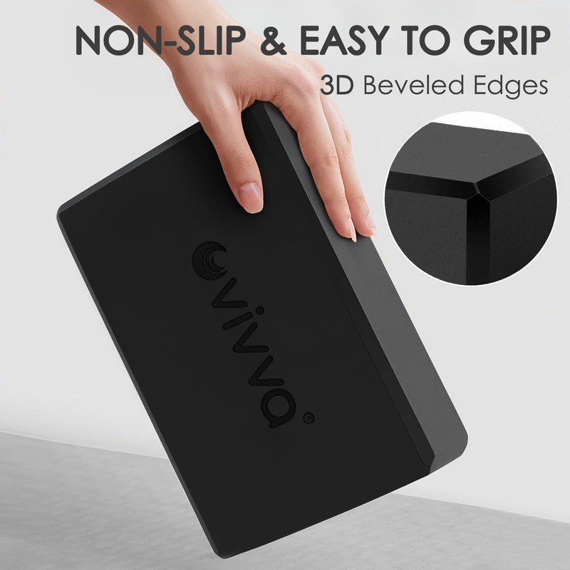 Vivva Yoga Foam Block Pack Anti-Slip Supportive High Density Durable