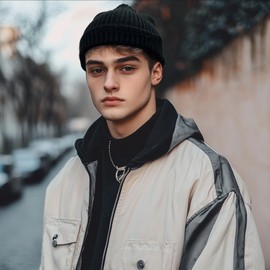 CLAPE Men's Beanie Knit Hat Warm Stocking Hats Cuffed Plain Hat Daily Fall/Winter Hats Trawler Sailor Beanies for Women