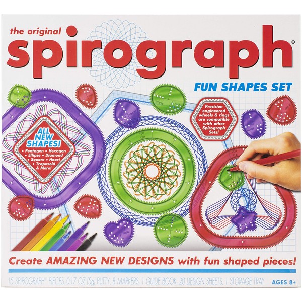 Spirograph — Fun Shapes Drawing Art Set — Classic Spirograph Gear Play With New Shapes — For Ages 8+