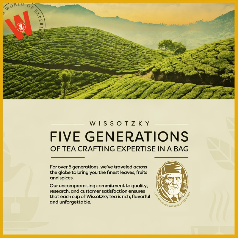 Wissotzky Lemon & Honey Green Tea, 20 Tea Bags |