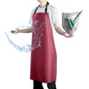 Vammcht Waterproof Apron with Comfortable Adjustable Bib, Rubber Vinyl Dishwasher