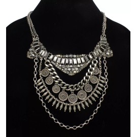 Joe Boxer New Silver Bling Statement Necklace by Joe Boxer with $14.99 Tags #N0050