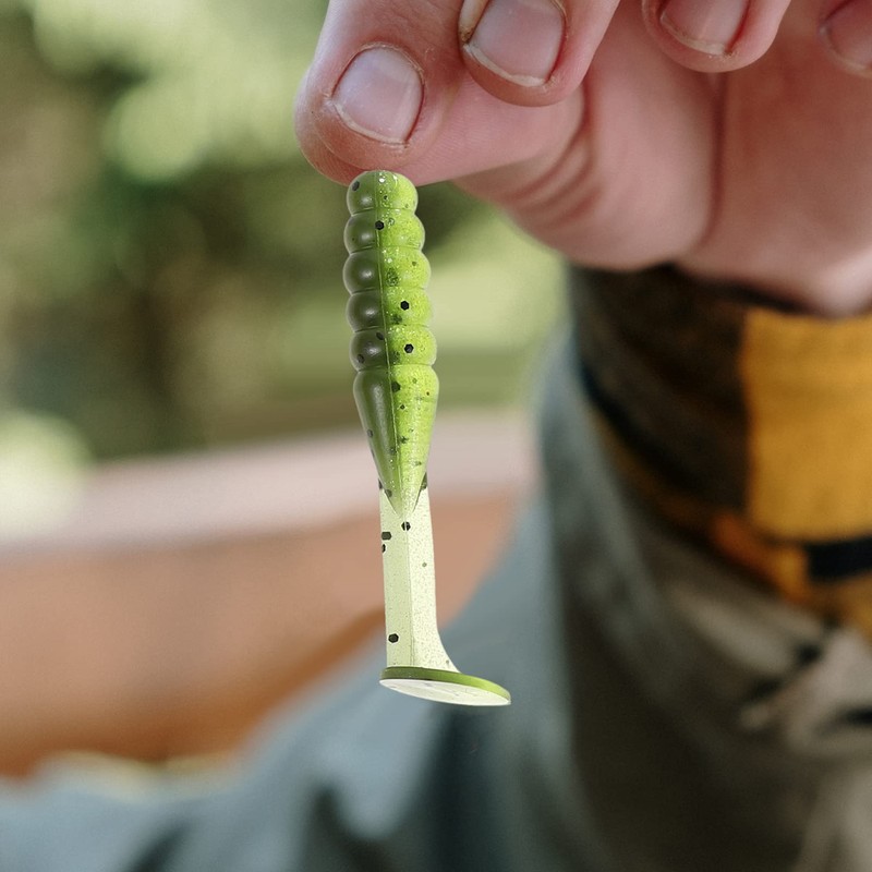 Outanaya Bass Fishing 30pcs Colorful Soft Plastic Worm Baits Natural