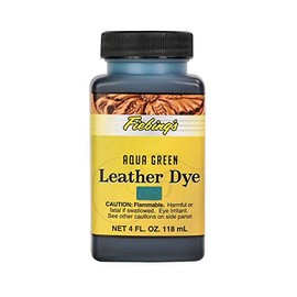 Fiebing's Leather Dye - Alcohol Based Permanent Leather Dye - 4 oz - Aqua Green