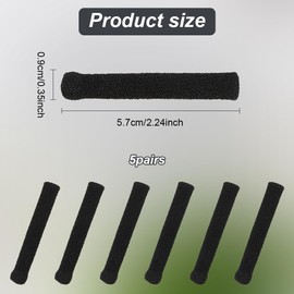 ANATTASOUL 5 Paris Anti-Slip Elastic Comfort Eyeglasses Temple Tips Sleeve, Fabric Glasses Ear Grip, Soft and Well-Fitting Glasses Ear Cushion, Knitting Eyeglass Ear Grips, Glasses Accessories