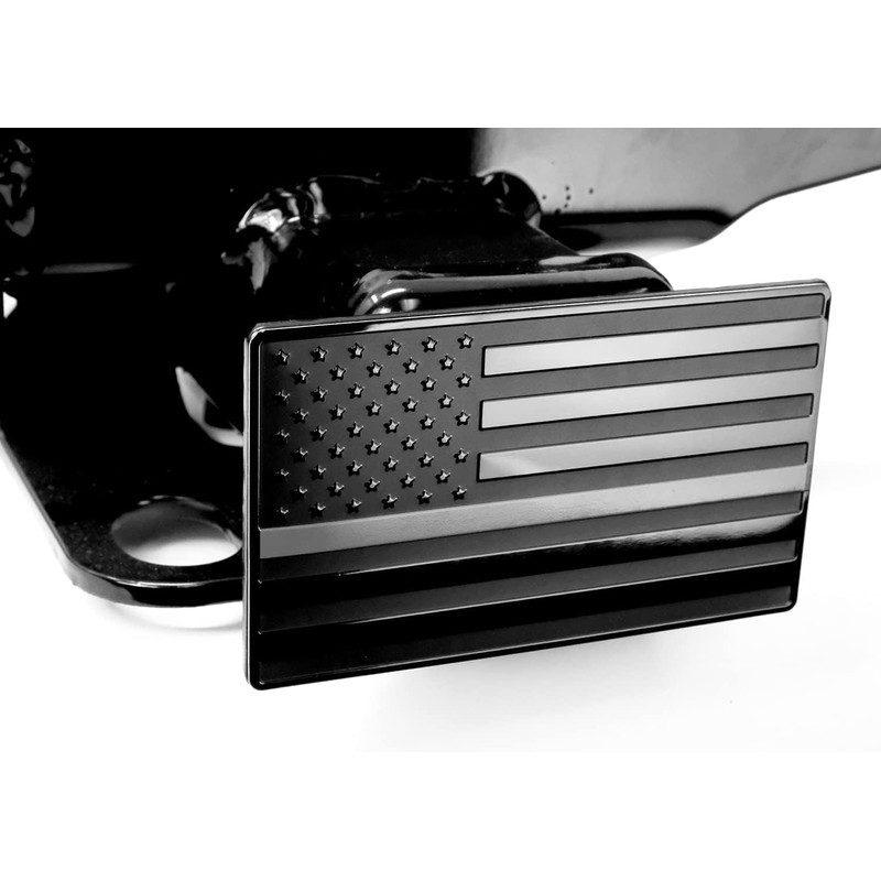 eVerHITCH US American Flag Emblem Metal Trailer Hitch Cover Plug