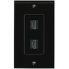 RiteAV HDMI Wall Plate 2 Port - 1 Gang [Black/Black]